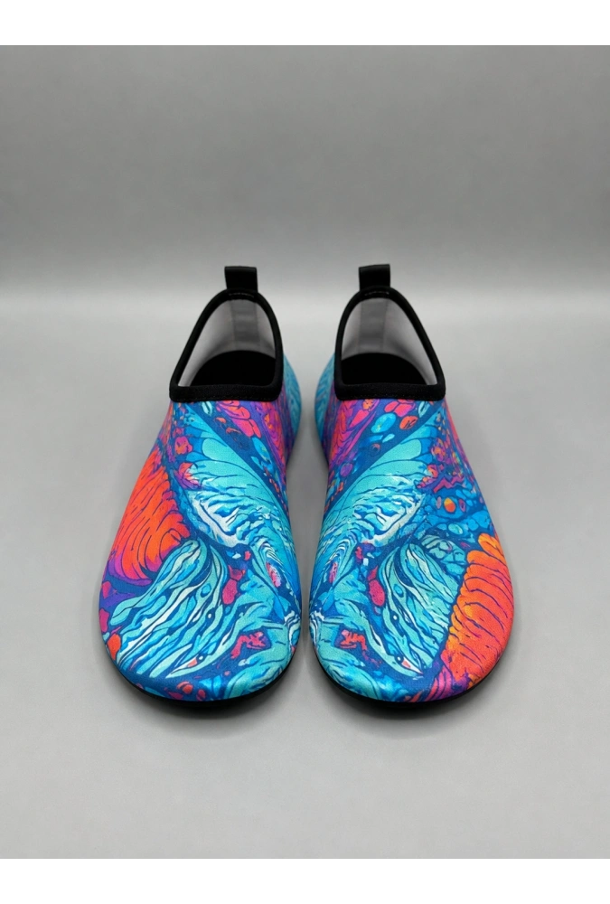 Shoecide Japon Dalgası Desen Kadın Deniz Ayakkabısı – Hafif, Kaydırmaz, Hızlı Kuruyan Aqua Shoes