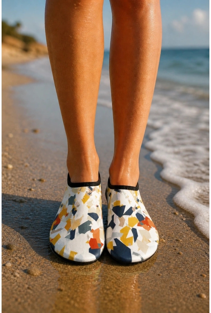 Shoecide Mermer Desen Kadın Deniz Ayakkabısı – Hafif, Kaydırmaz, Hızlı Kuruyan Aqua Shoes
