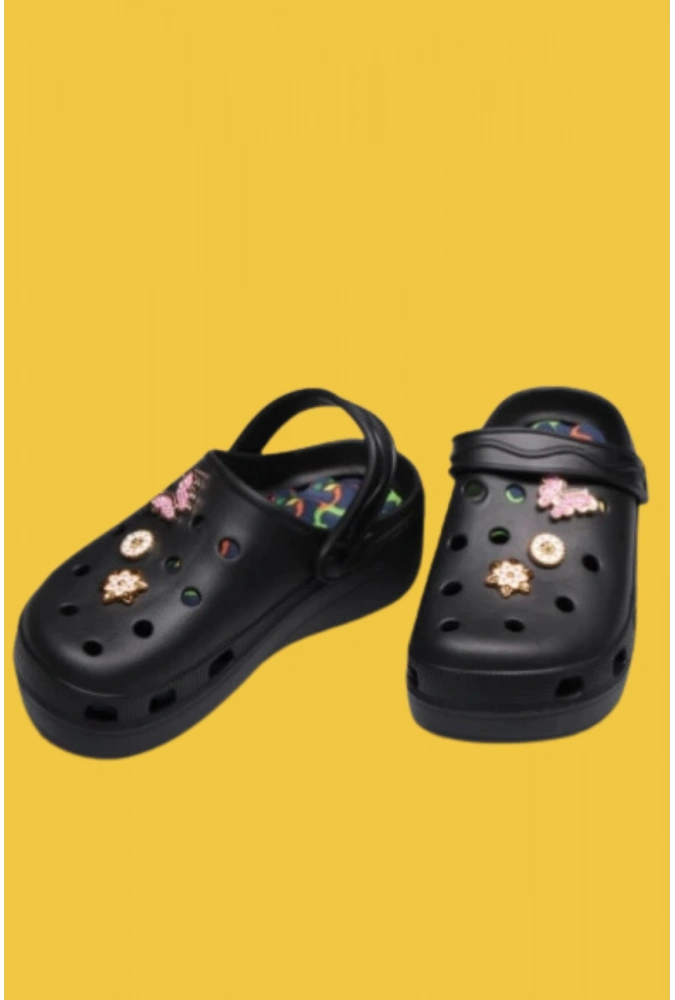 8li Tokalı Masaj Tabanlı Siyah Kadın Sandalet ( Adet Fiyatı 250 TL)