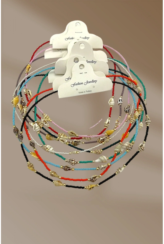 Deniz Kabuklu Kum Kolye ( 12 Adet) ( Adet Fiyatı 25 TL)