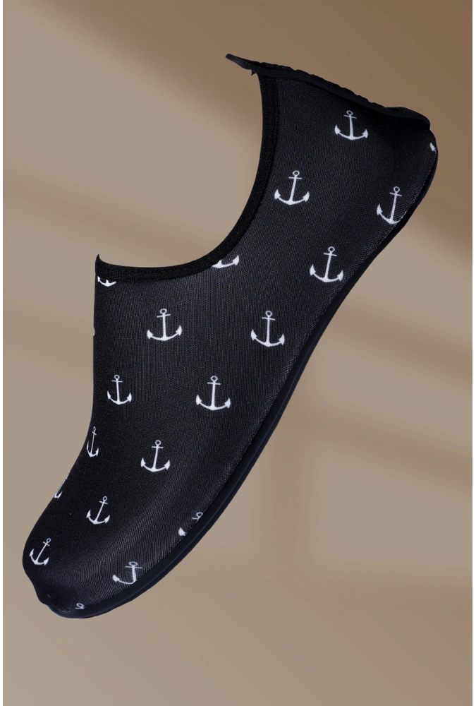 8li Kaydırmaz Kauçuk Taban Neoprene Çapa Desenli Deniz Ayakkabısı (40-45),(8 Adet)