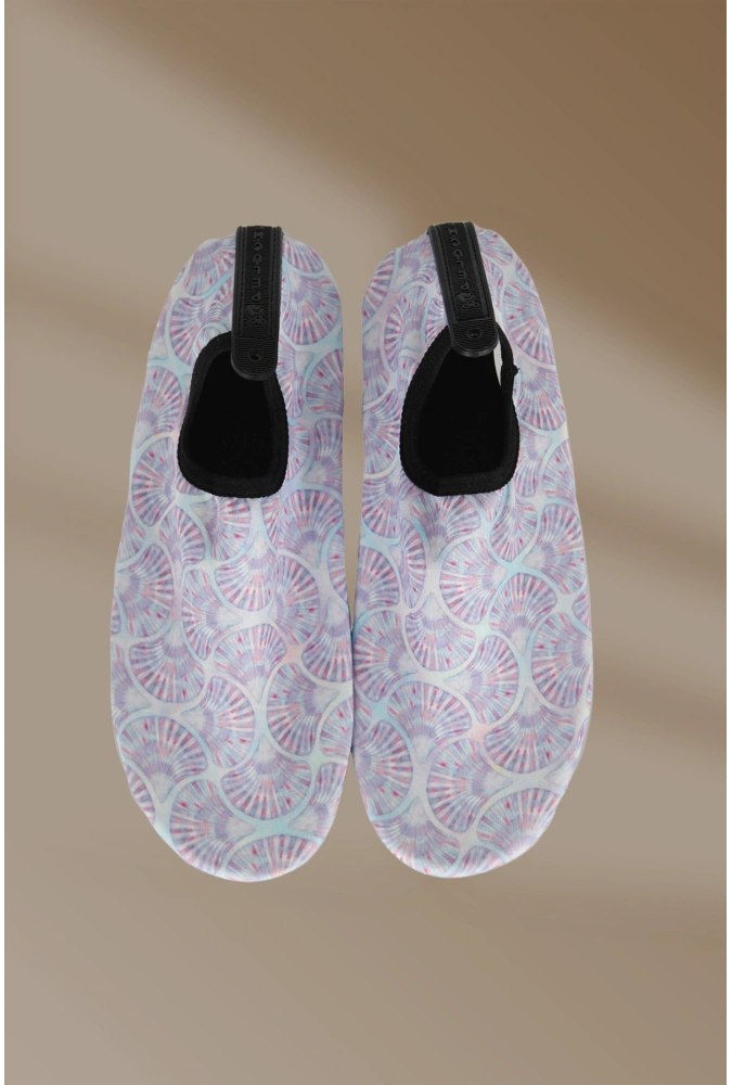 8li Kaydırmaz Kauçuk Taban Neoprene Deniz Kabuğu Desenli Deniz Ayakkabısı (36-40),(8 Adet)