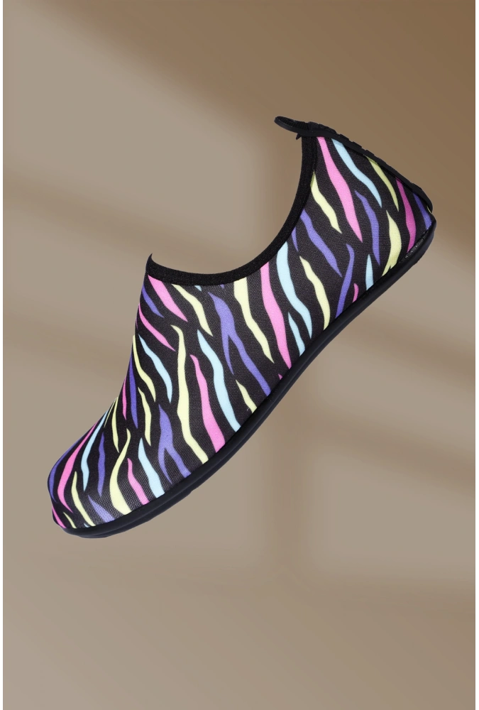 8li Kaydırmaz Kauçuk Taban Neoprene Karışık Desenli Deniz Ayakkabısı (36-40),(8 Adet)