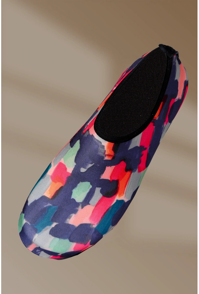 8li Kaydırmaz Kauçuk Taban Neoprene Pastel Desenli Deniz Ayakkabısı (36-40),(8 Adet)