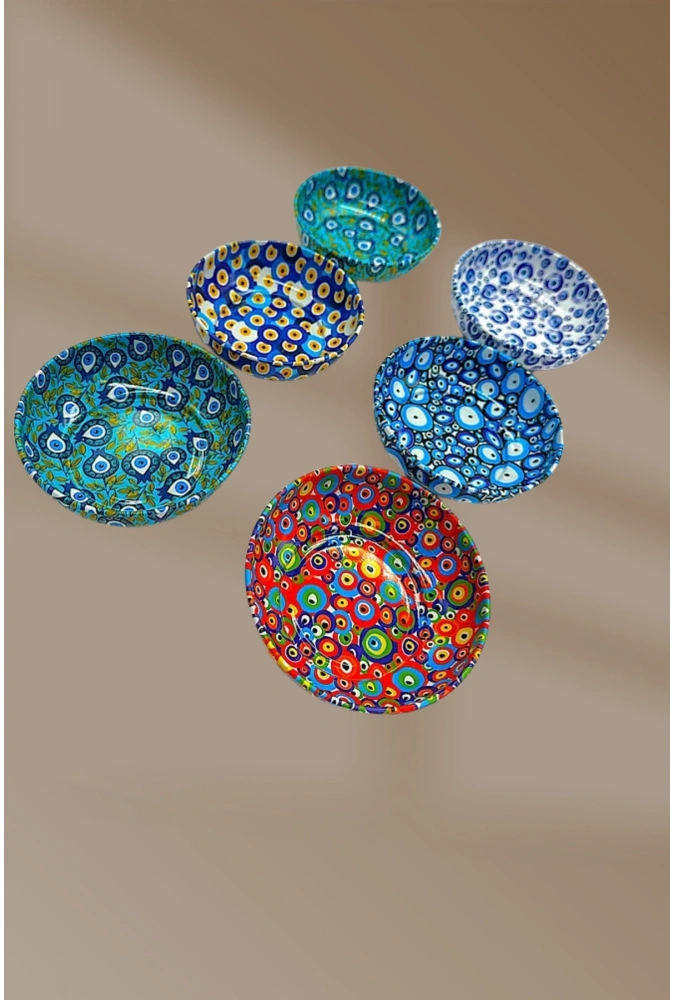 Metal Nazarlı Çerezlik Kase 9,5 cm (12 Adet) ( Adet Fiyatı 30 TL)