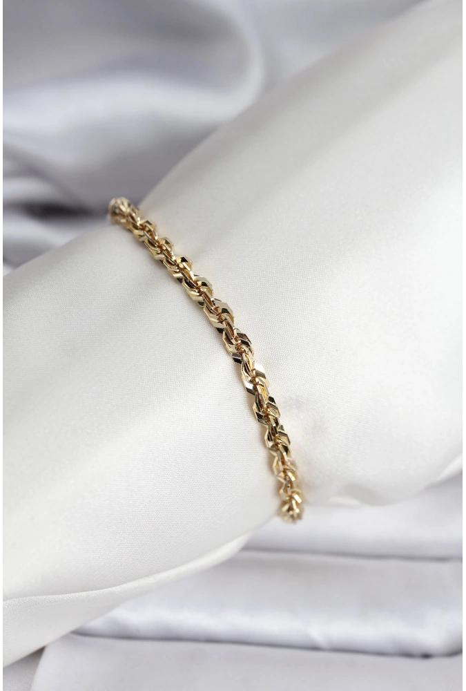 Shoecide 14k Gold Renk Kaplama Burgu Zincir Model Cm Kadın Bileklik