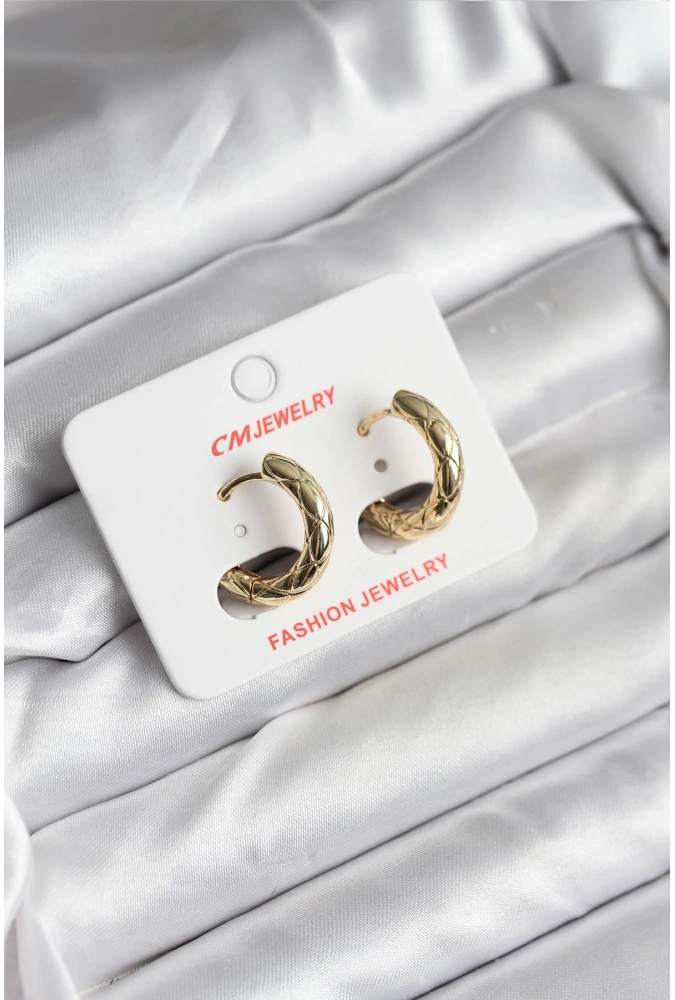 Shoecide 14k Gold Renk Kaplama Cm Kadın Küpe