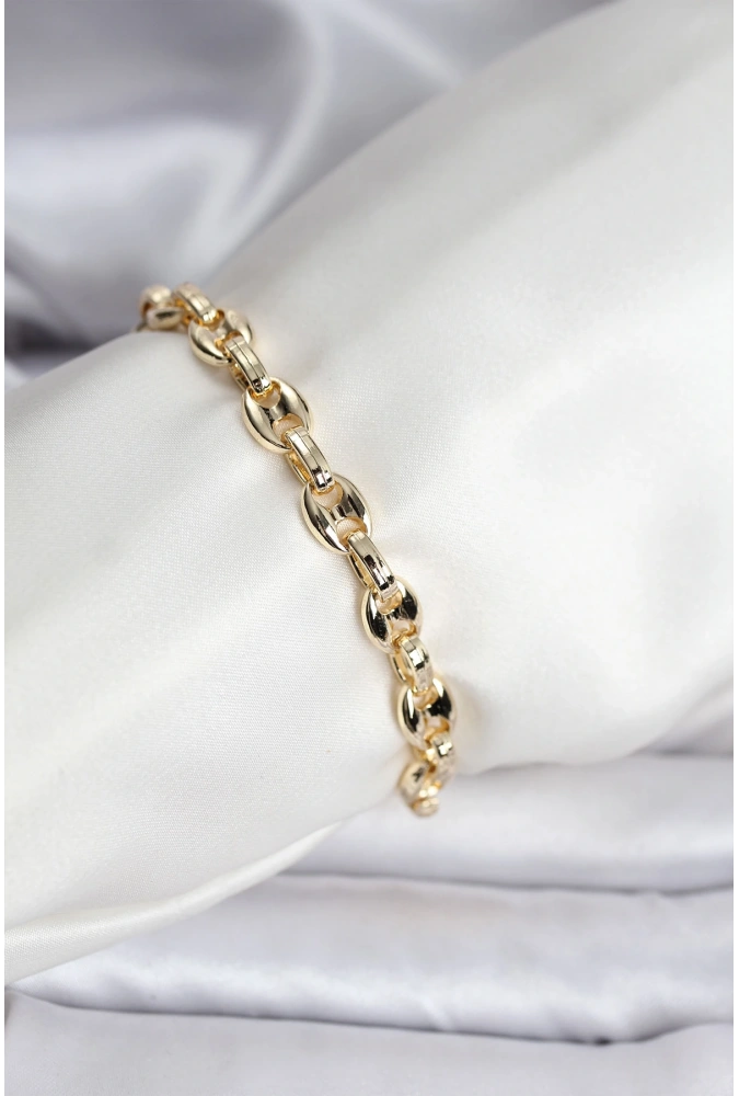 Shoecide 14k Gold Renk Kaplama Kahve Çekirdeği Model Cm Kadın Bileklik