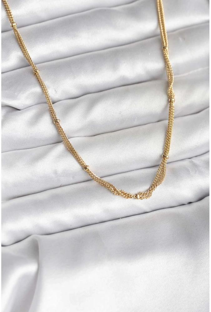 Shoecide 14k Gold Renk Kaplama Topçuk Zincirli Model Cm Kadın Kolye