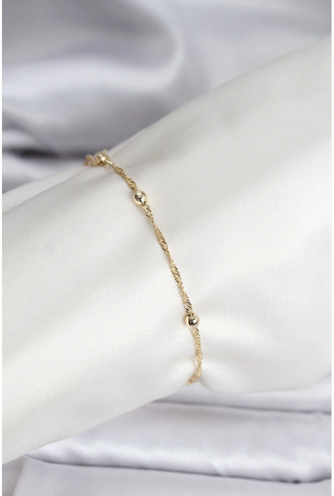 Shoecide 14k Gold Renk Kaplama Topçuklu Model Cm Kadın Bileklik