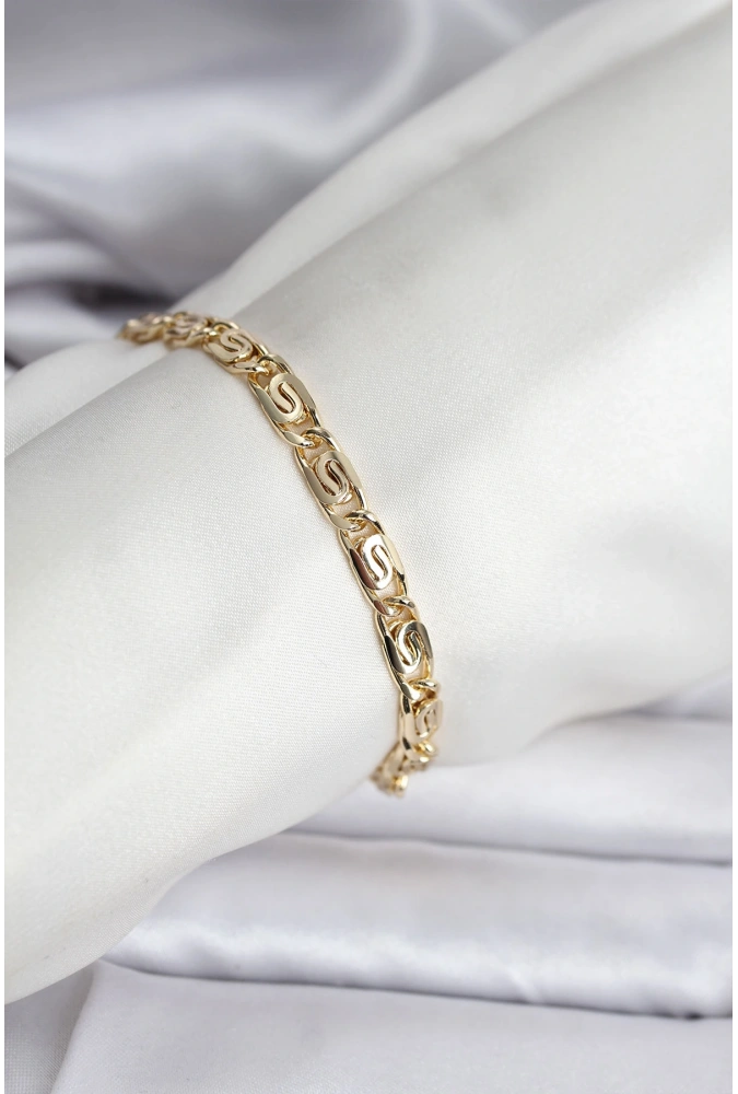 Shoecide 14k Gold Renk Kaplama Zincir Model Cm Kadın Bileklik