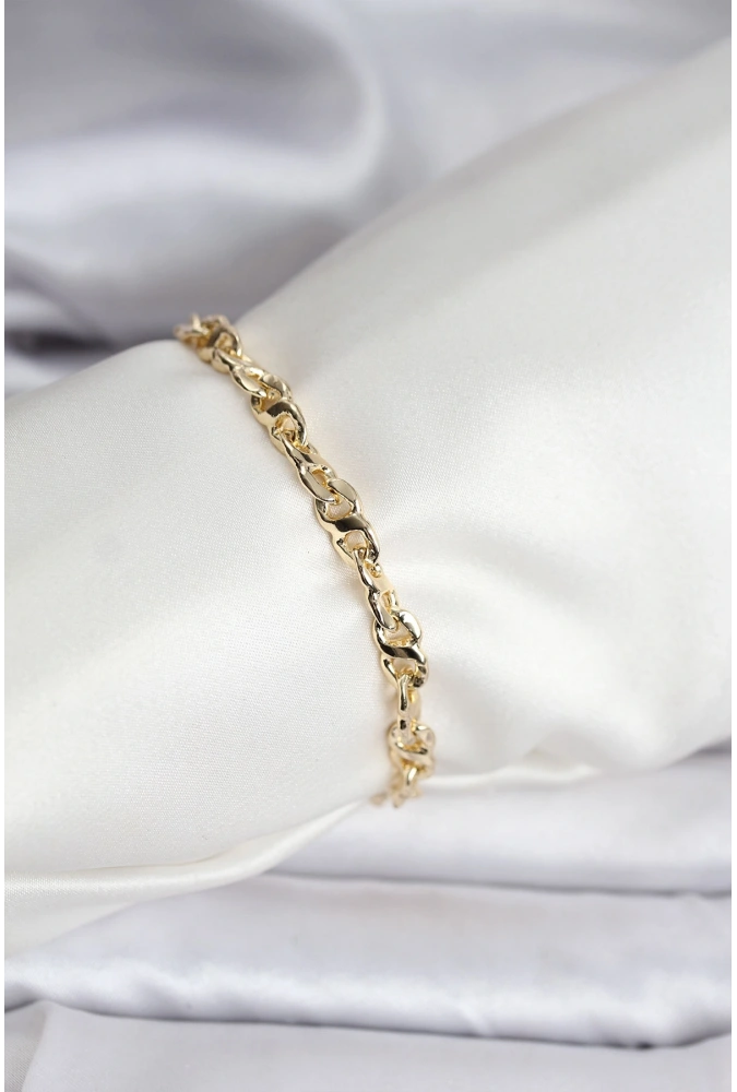 Shoecide 14k Gold Renk Kaplama Zincir Model Cm Kadın Bileklik