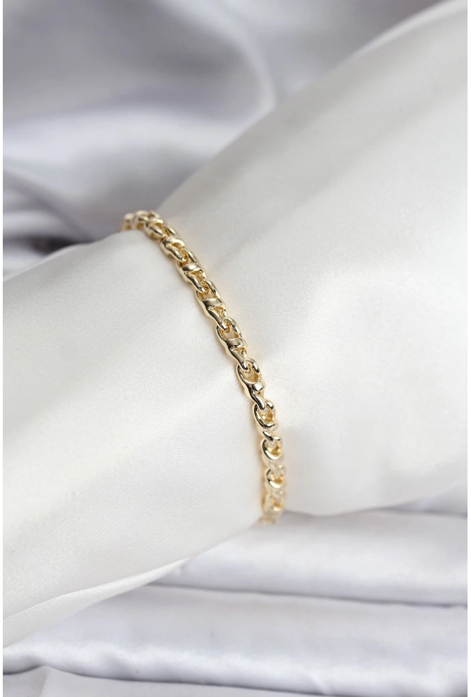 Shoecide 14k Gold Renk Kaplama Zincir Model Kadın Cm Bileklik