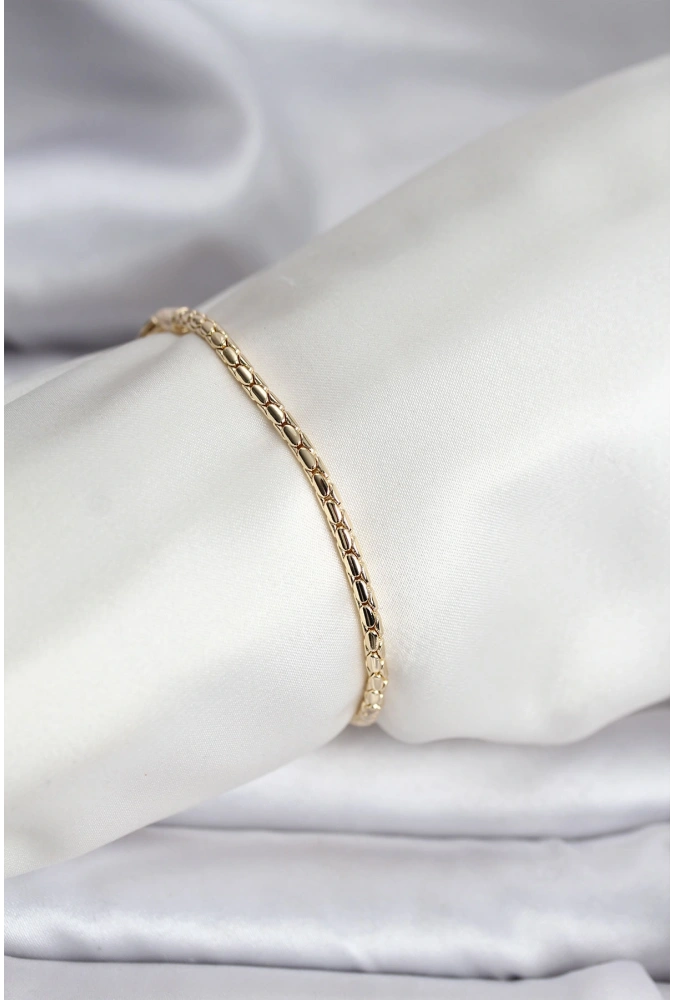 Shoecide 14k Gold Renk Kaplama Zincirli Model Cm Kadın Bileklik