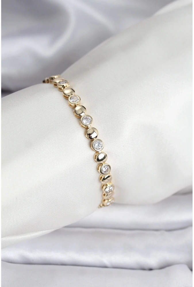 Shoecide 14k Gold Renk Kaplama Zirkon Taşlı Cm Kadın Bileklik