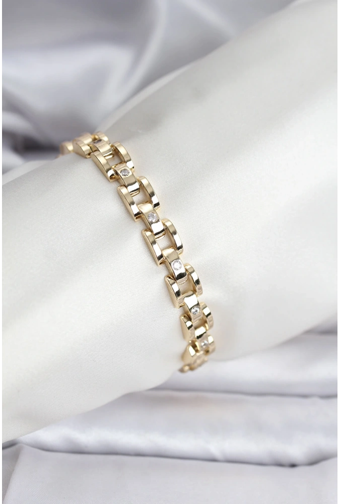 Shoecide 14k Gold Renk Kaplama Zirkon Taşlı Cm Kadın Bileklik