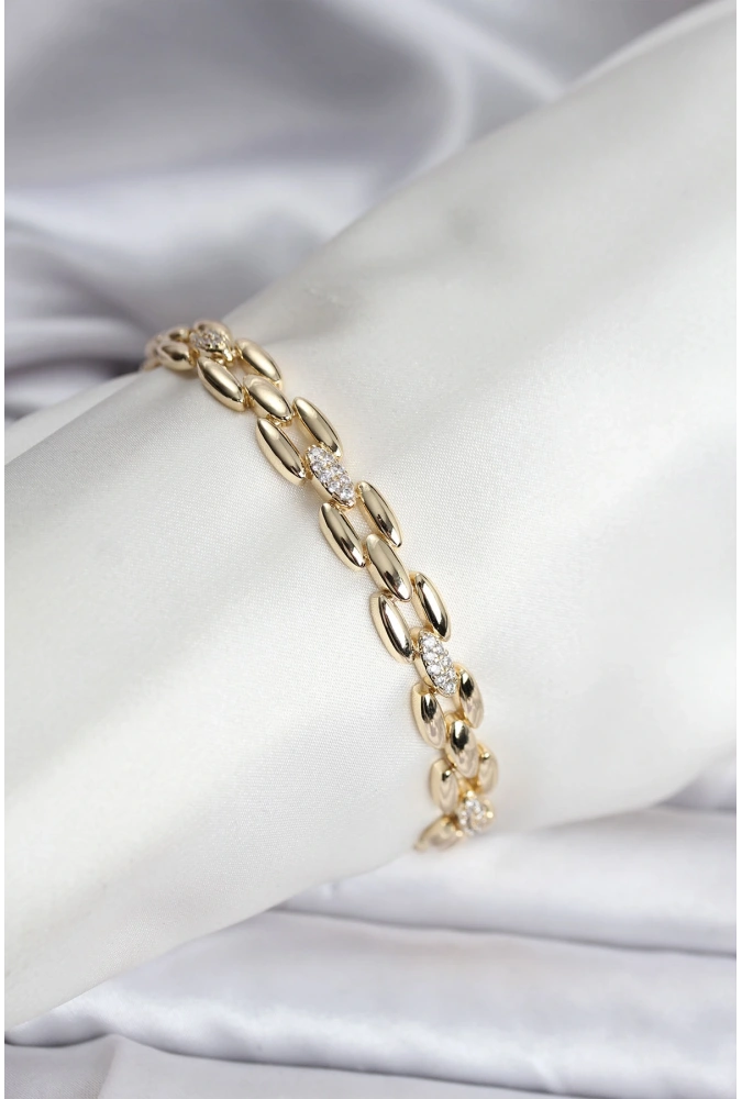 Shoecide 14k Gold Renk Kaplama Zirkon Taşlı Model Cm Kadın Bileklik