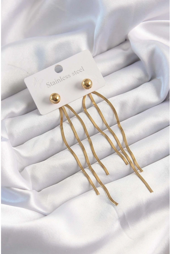 Shoecide 316l Çelik Altın Renk İtalyan Model Topçuk Küpe