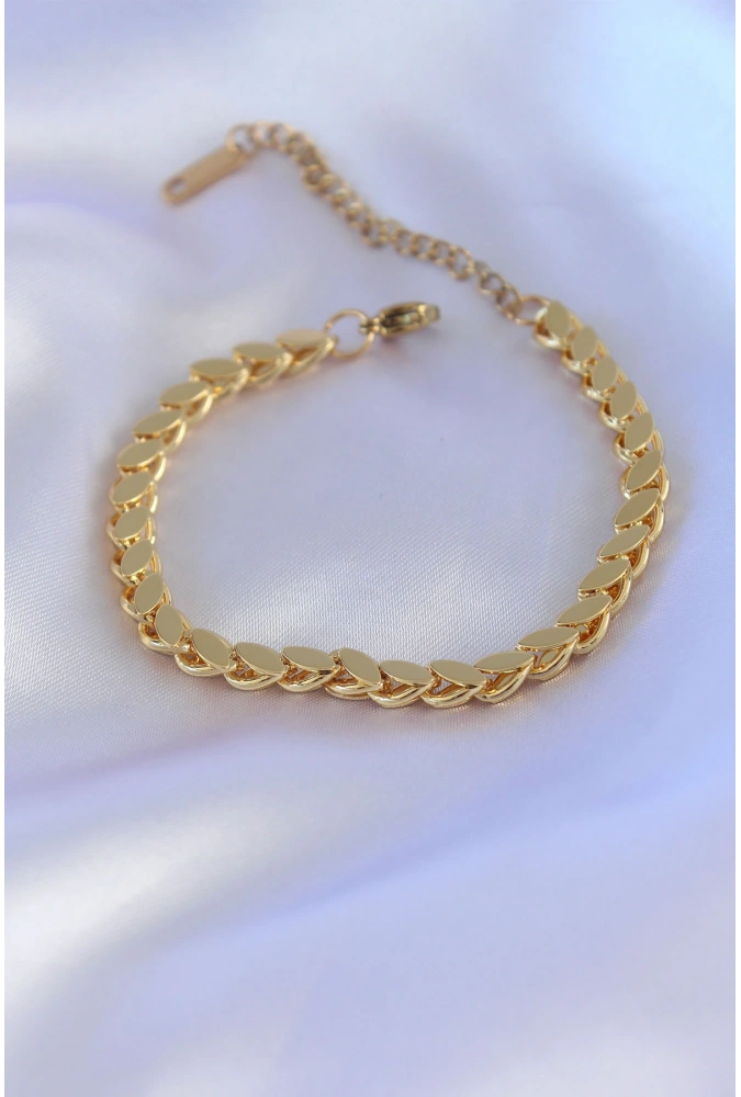 Shoecide 316l Çelik Arpa Gold Renk Kadın Bileklik