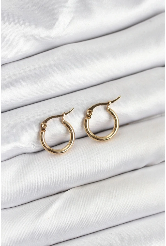Shoecide 316l Çelik Gold Renk 12 Mm Halka Kadın Küpe