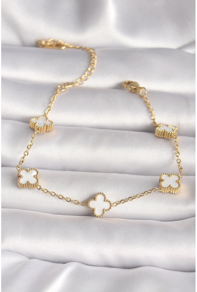 Shoecide 316l Çelik Gold Renk Baby Boy Yonca Model Kadın Bileklik