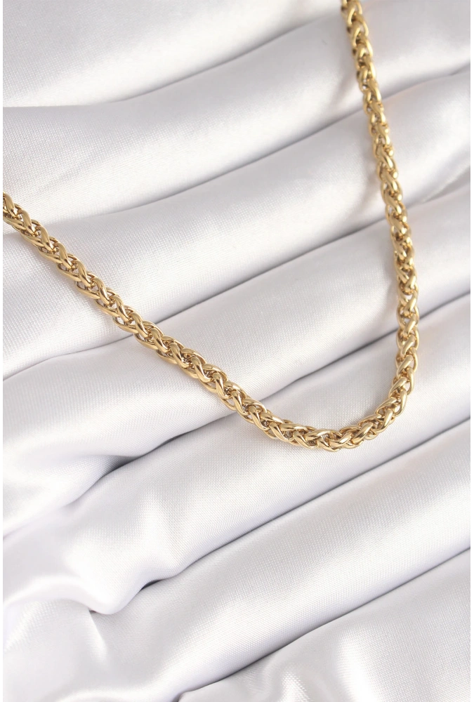 Shoecide 316l Çelik Gold Renk Burgu Zincir Model Kadın Kolye