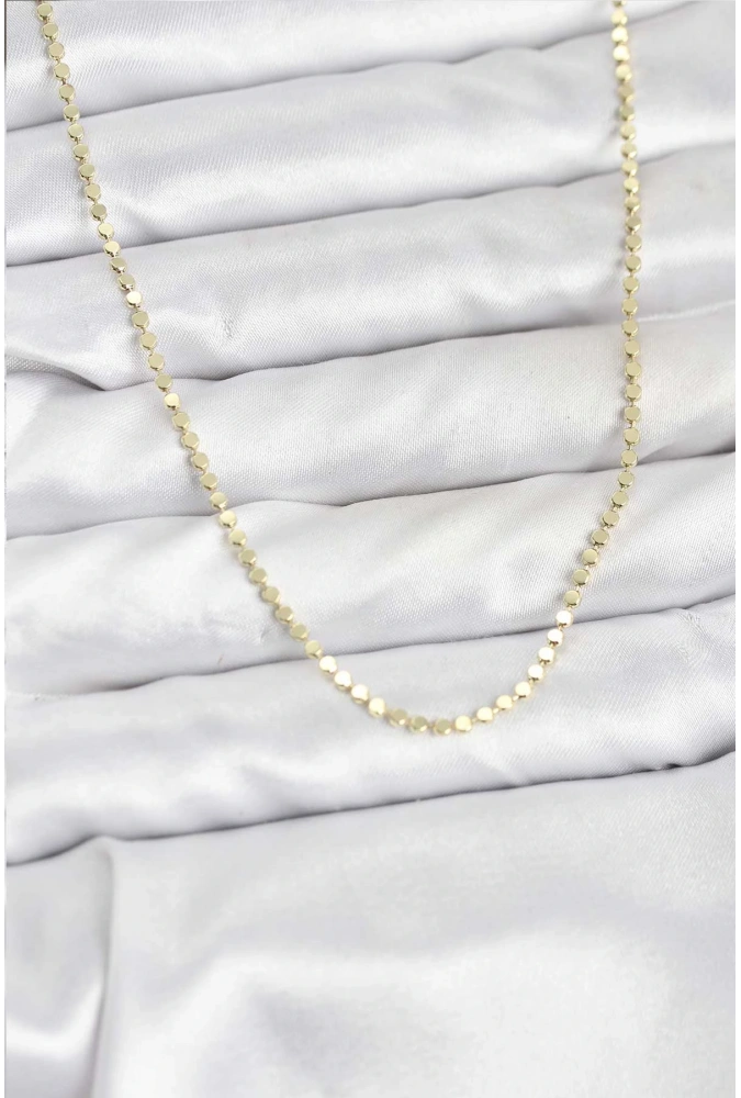 Shoecide 316l Çelik Gold Renk İnce Ezme Zincir Kadın Kolye