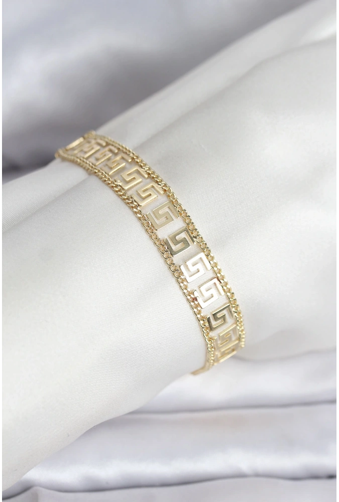 Shoecide 316l Çelik Gold Renk Labirent Model Kadın Bileklik