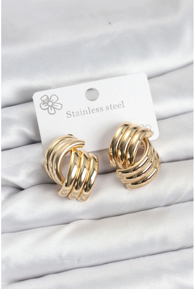 Shoecide 316l Çelik Gold Renk Vintage Kadın Küpe