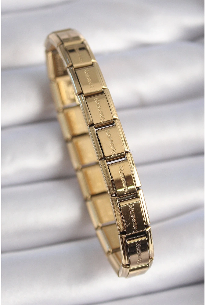 Shoecide 316l Çelik Gold Renk Yazılı Nomination Charm Bileklik