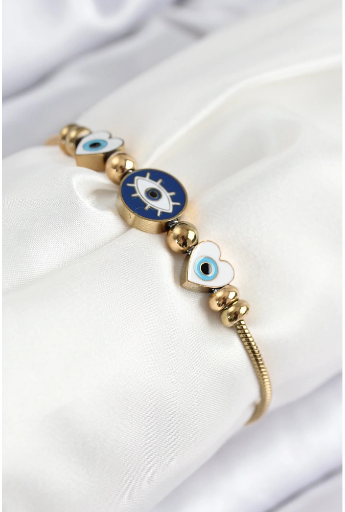Shoecide 316l Çelik Göz Charm Model Gold Renk Kadın Bileklik