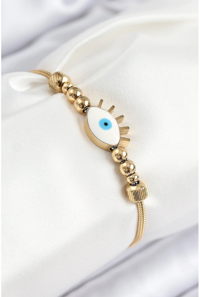 Shoecide 316l Çelik Göz Charm Model Gold Renk Kadın Bileklik