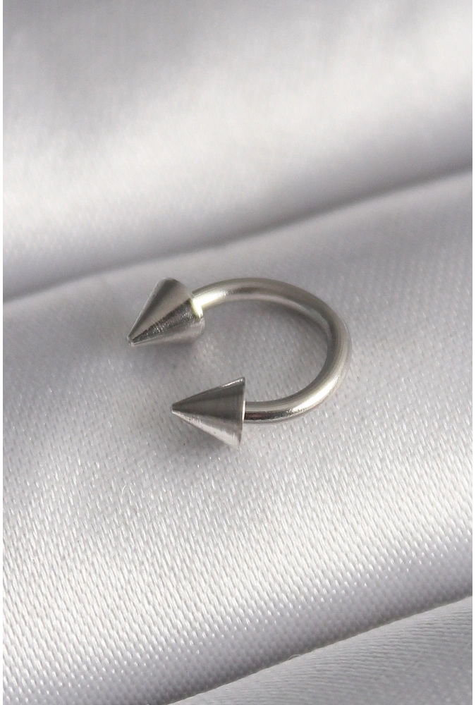 Shoecide 316l Çelik Gümüş Renk Halka Çivi Model Kadın Piercing