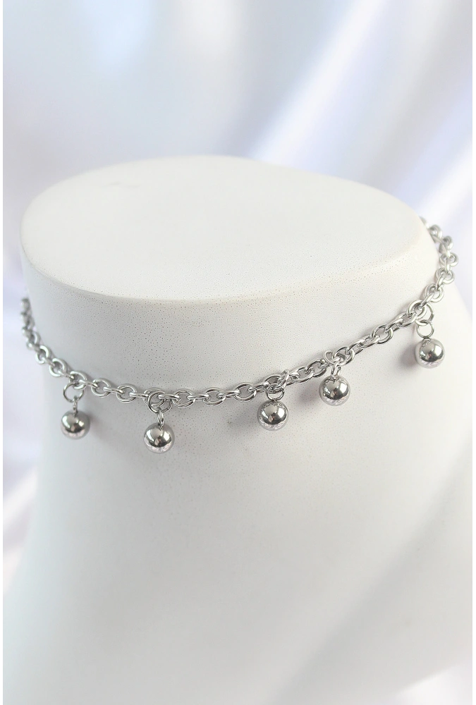 Shoecide 316l Çelik Gümüş Renk Sallantı Topçuk Zincir Model Kadın Halhal