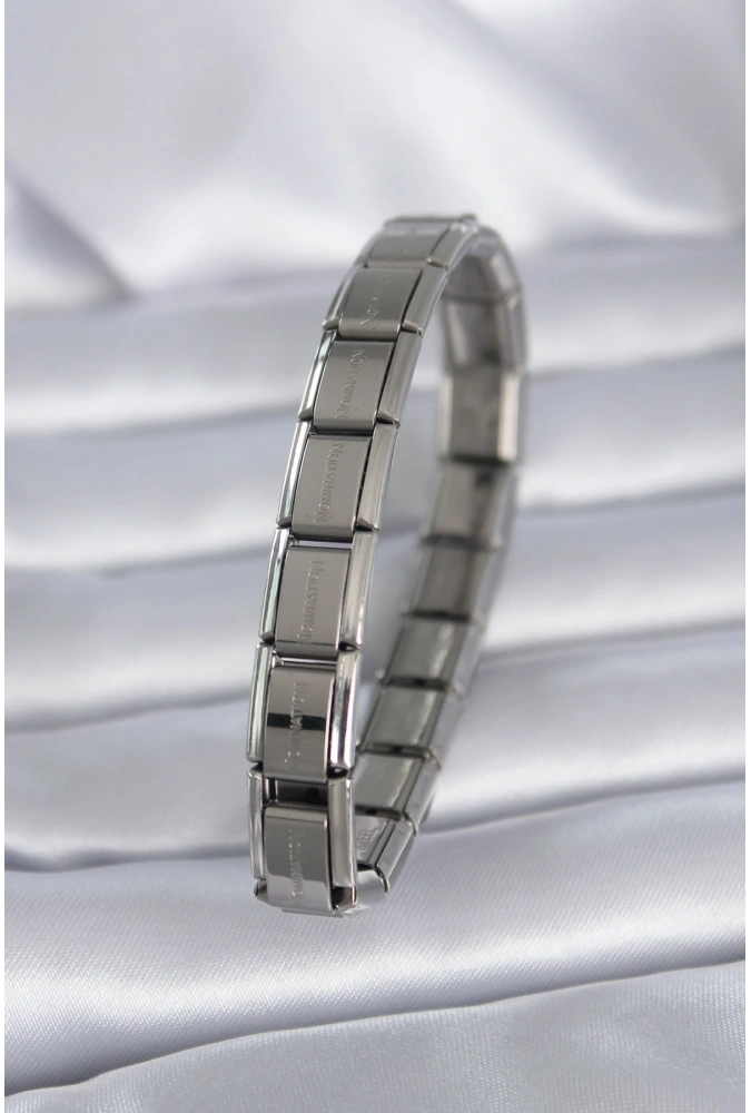 Shoecide 316l Çelik Gümüş Renk Yazılı Nomination Model Kadın Bileklik