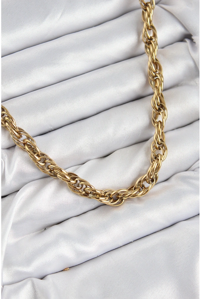 Shoecide 316l Çelik Halat Model Gold Renk Kadın Kolye