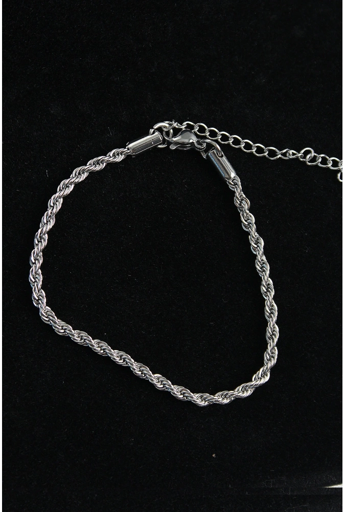 Shoecide 316l Çelik Halat Model Gümüş Renk Erkek Bileklik