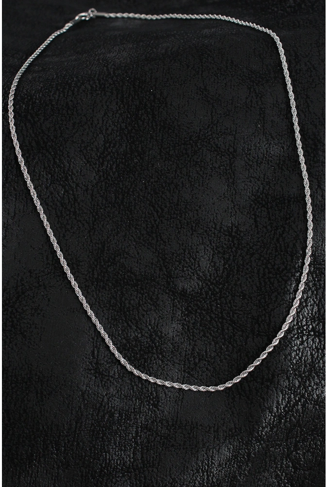 Shoecide 316l Çelik Halat Zincir Model Gümüş Renk Erkek Kolye