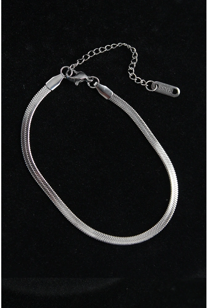 Shoecide 316l Çelik İtalyan Model Gümüş Renk Erkek Bileklik