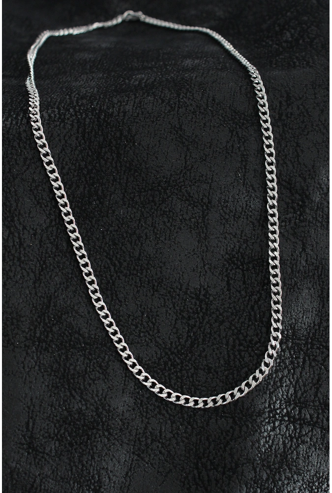 Shoecide 316l Çelik Klasik Zincir Model Gümüş Renk Erkek Kolye