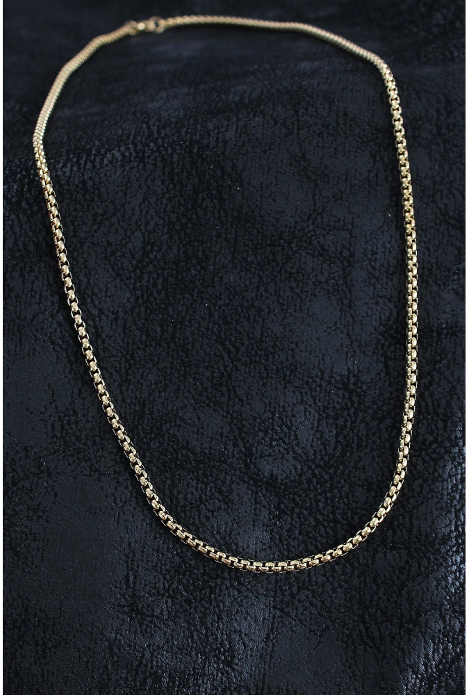 Shoecide 316l Çelik Örme Zincir Model Gold Renk Erkek Kolye