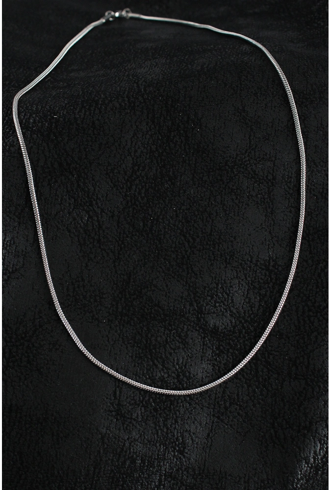 Shoecide 316l Çelik Örme Zincir Model Gümüş Renk Erkek Kolye