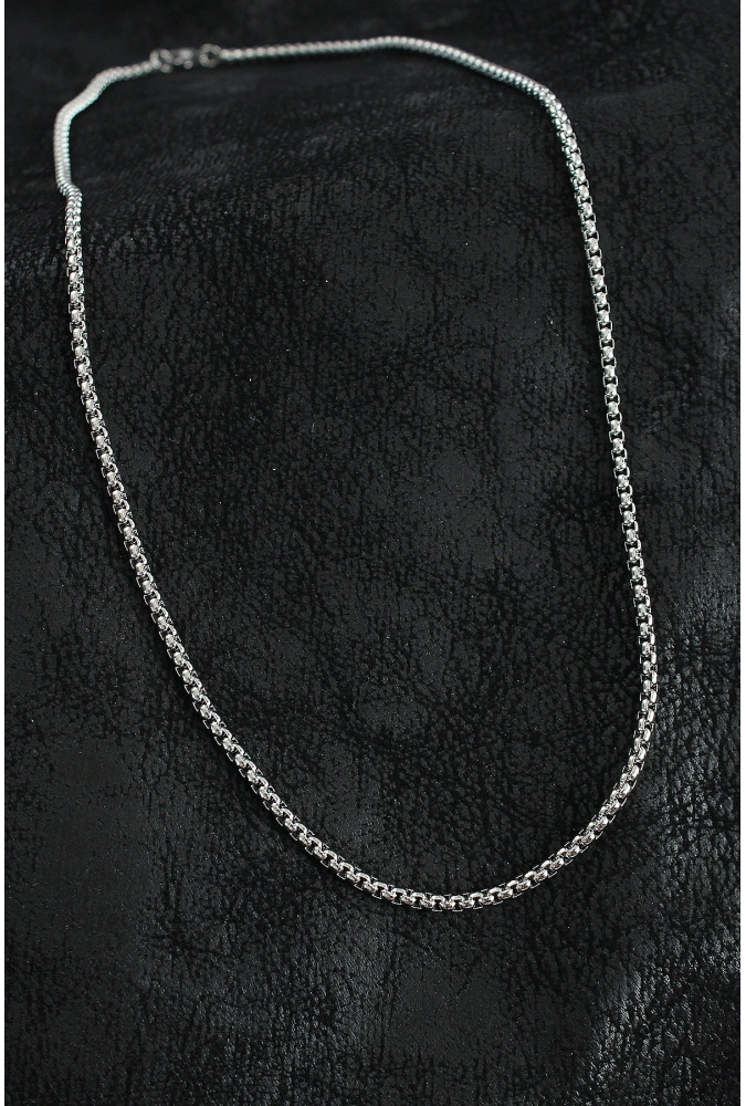 Shoecide 316l Çelik Örme Zincir Model Gümüş Renk Erkek Kolye