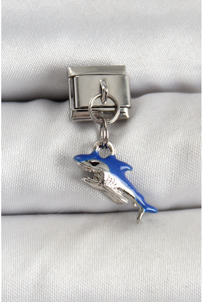 Shoecide 316l Çelik Sallantılı Köpekbalığı Model Gümüş Renk Nomination Charm