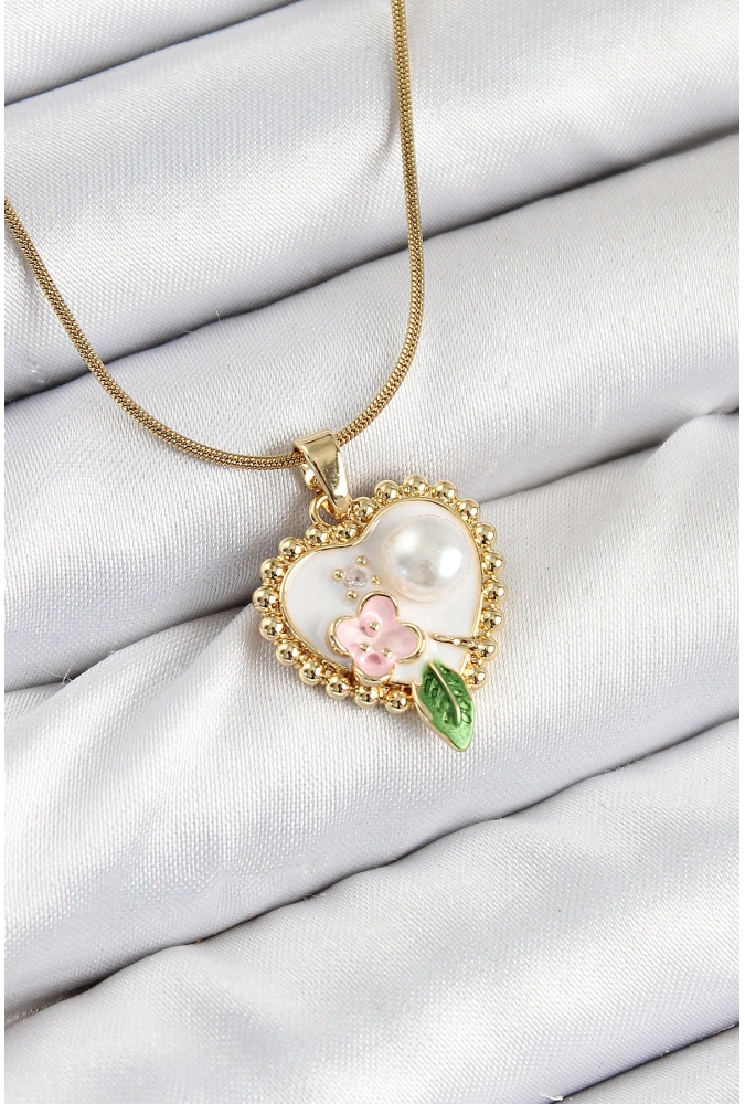 Shoecide 316l Çelik Sanatsal Portre Model Gold Renk Kadın Kolye