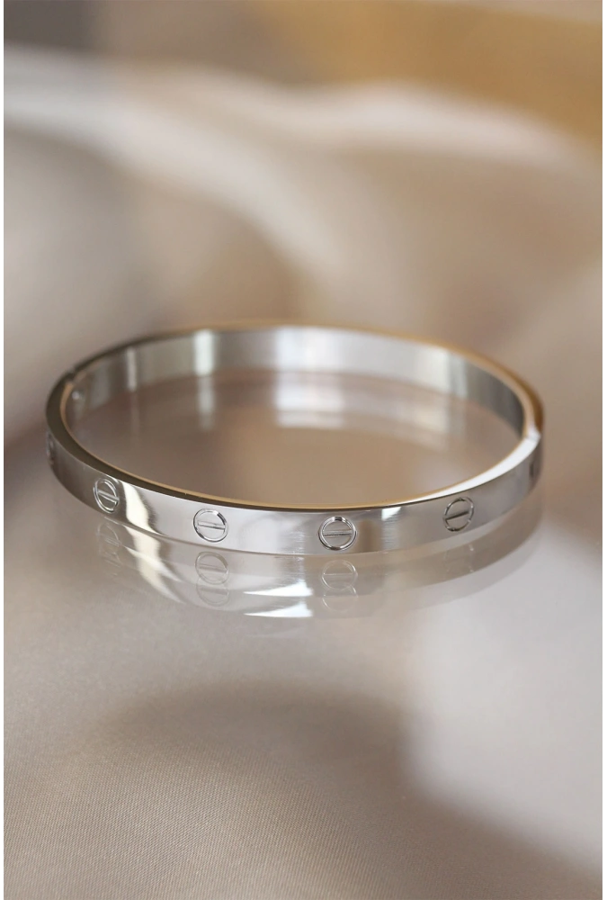 Shoecide 316l Çelik Silver Renk Bilezik