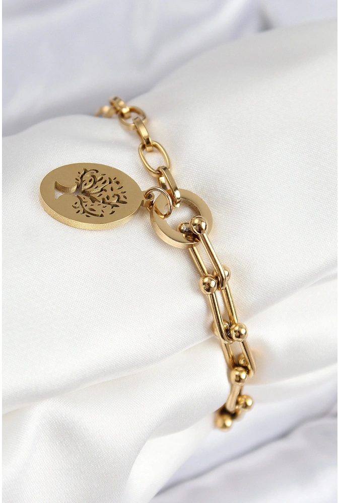 Shoecide 316l Çelik Tifany Ağaç Model Gold Renk Kadın Bileklik