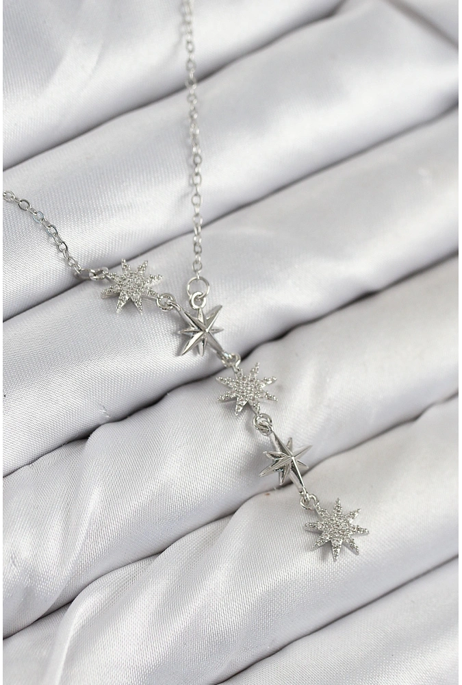 Shoecide 316l Çelik Yıldız Model Gümüş Renk Kadın Kolye