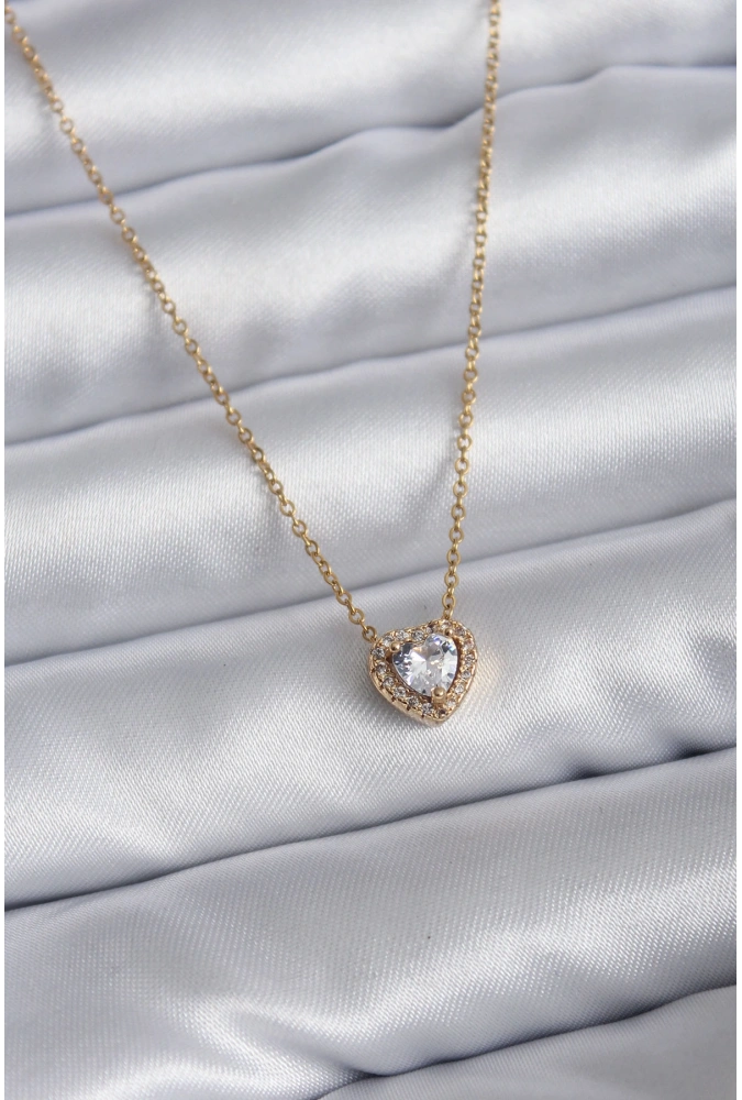 Shoecide 316l Çelik Zincir Gold Renk Charm Kadın Kolye