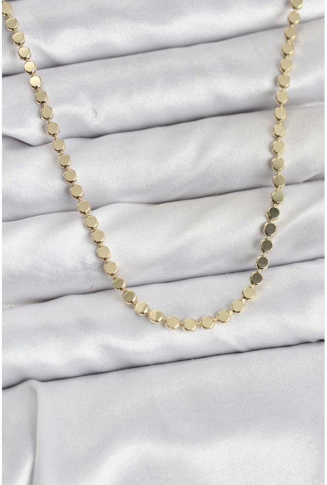 Shoecide 316l Çelik Zincir Gold Renk Ezme Zincir Model 65 Cm Kadın Kolye